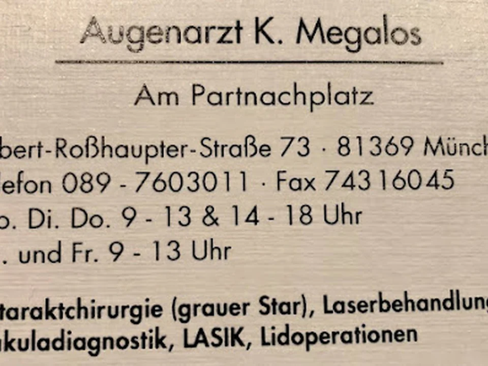 Augenarzt K. Megalos